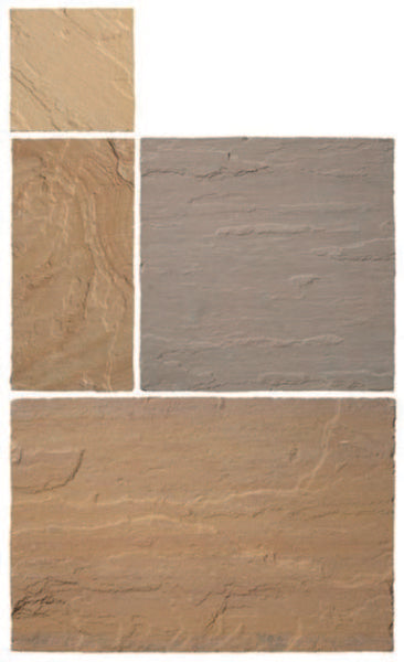 Premium Sandstone Paving - Country Buff 22mm Indian Sandstone 18.9m2 Project Pack