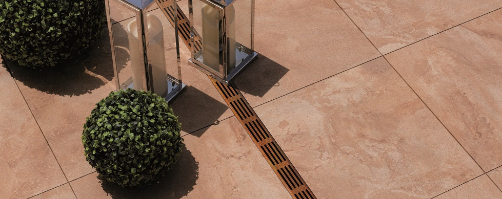 THRESHOLD DRAIN SLIMLINE CorTen 1000mm