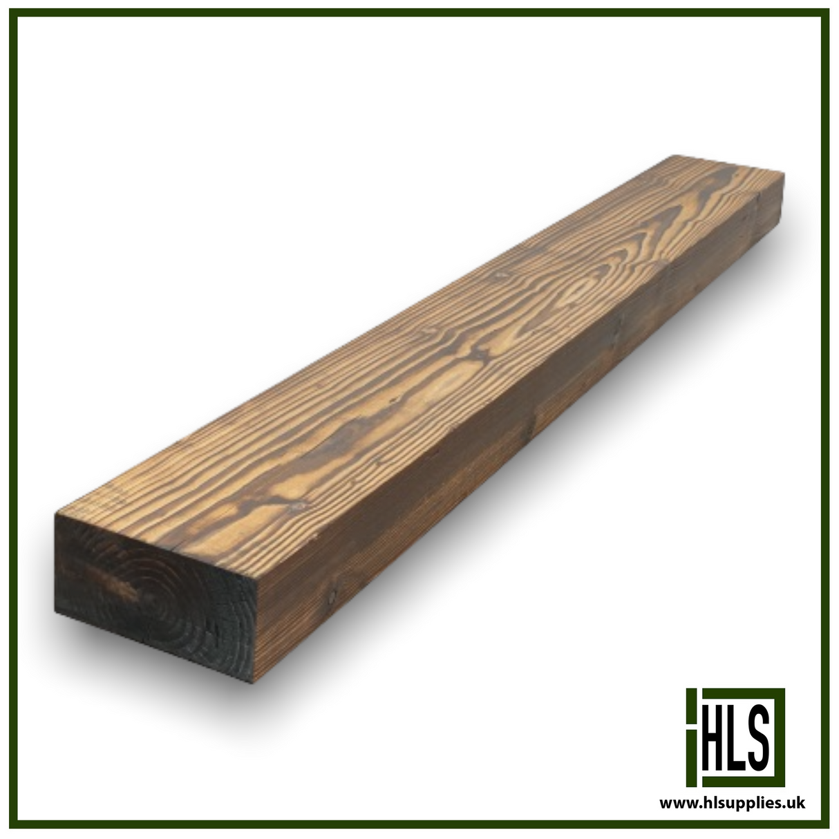 Charred Brushwood Railway Sleeper 2.4m x 250mm x 125mm