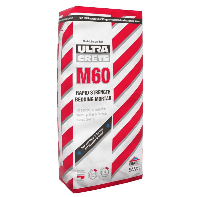 M60: Rapid Strength Bedding Mortar - ULTRA CRETE